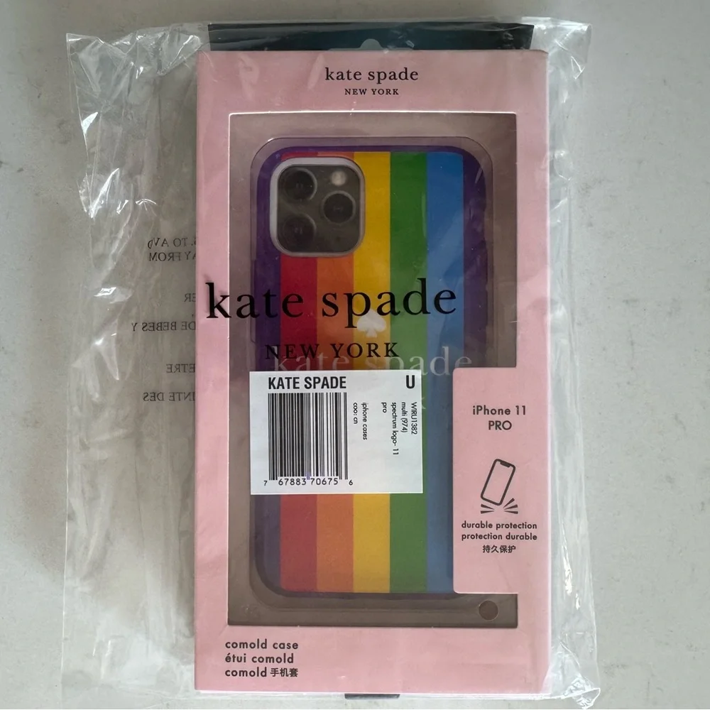 Kate Spade NWT Phone Case, Rainbow / Multi-colored, for iPhone 11 Pro